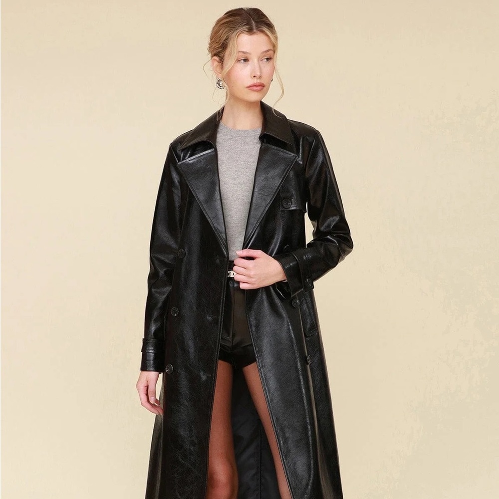 Avec Les Filles leather coat